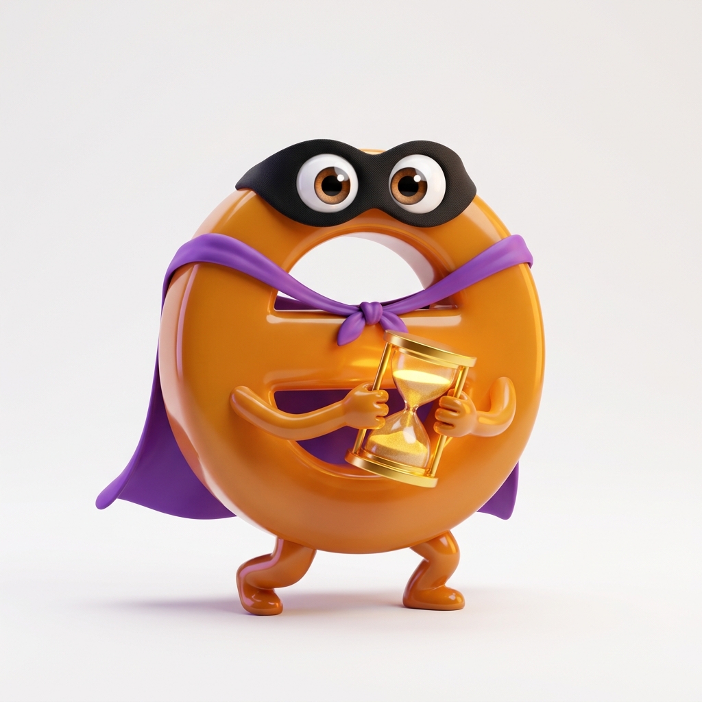 Theta — The Time Bandit mascot